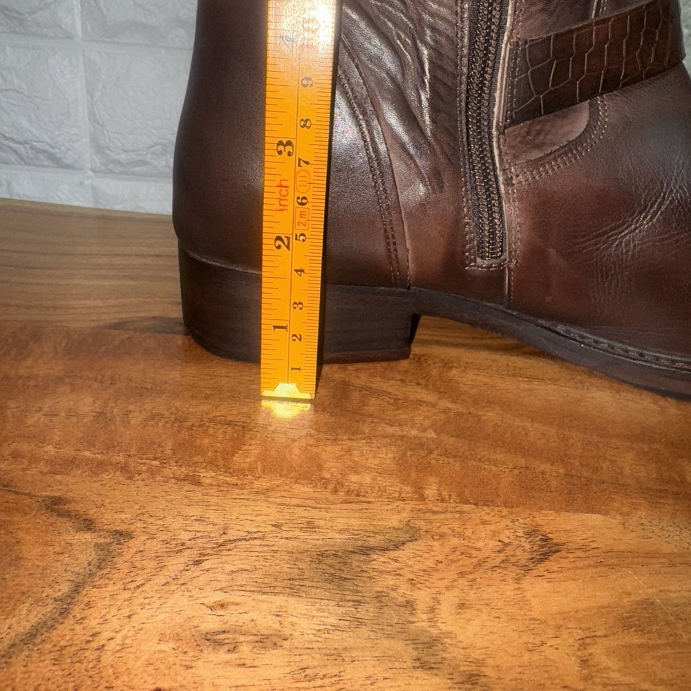 Vintage Foundry Co VFL-226 Brown Leather Shearling Riding Boots Women's 9 - Picture 8 of 10